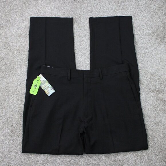 Haggar H26 Dress Pants NWT Mens 34x32 Black Premium Stretch Wrinkle Free Classic - Picture 1 of 15
